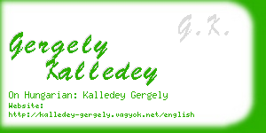 gergely kalledey business card